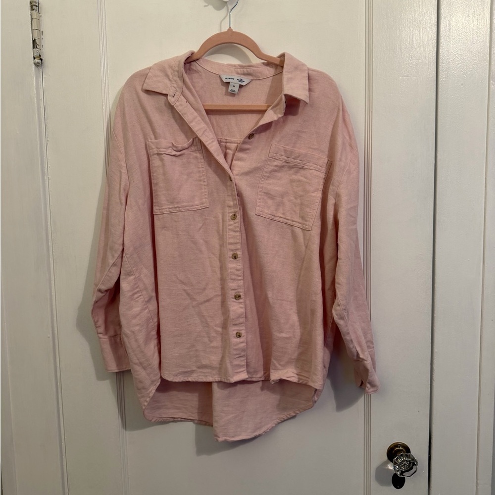 Pink Button-Up Shirt
